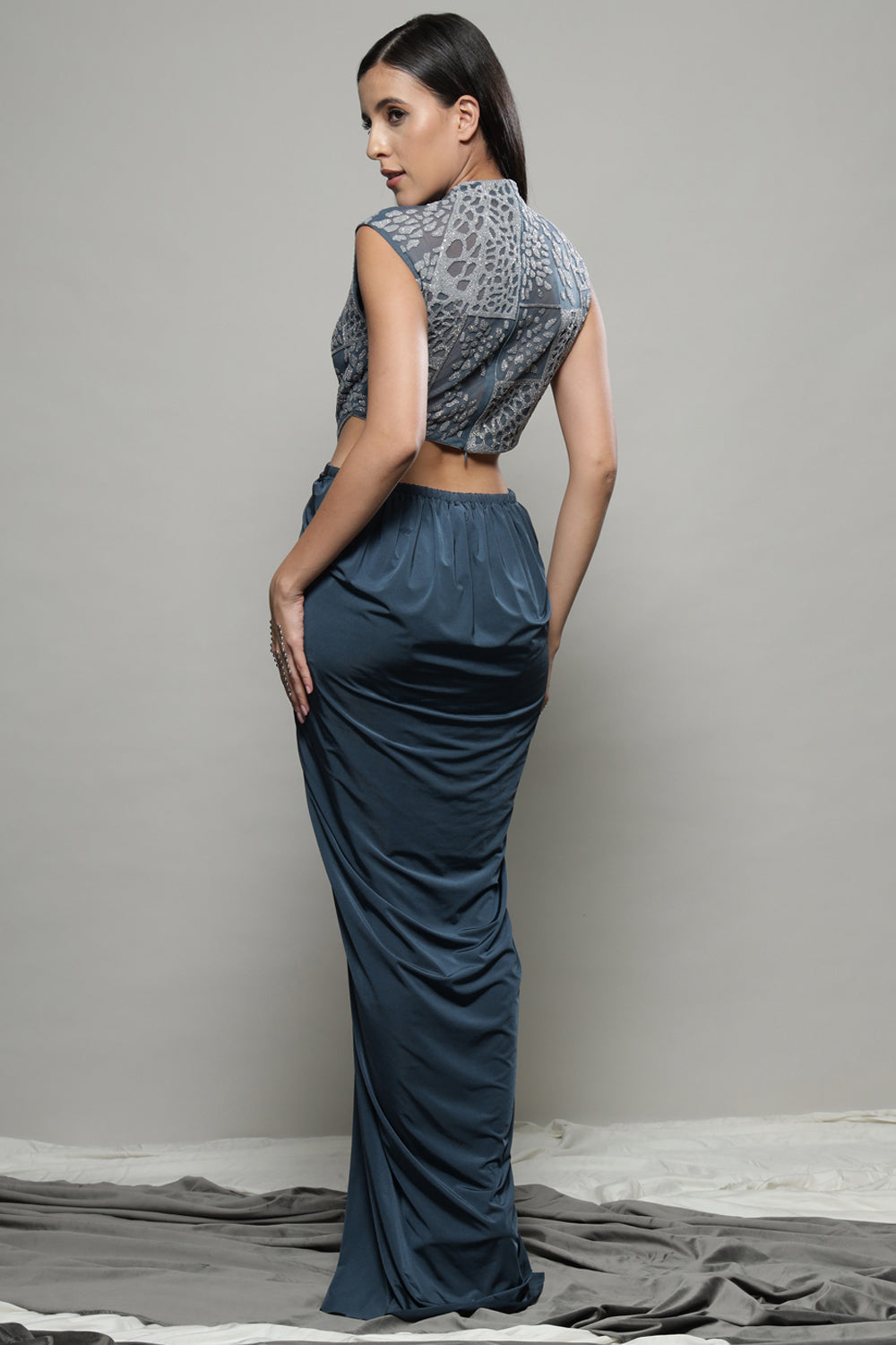 Ash Grey Cocktail Gown