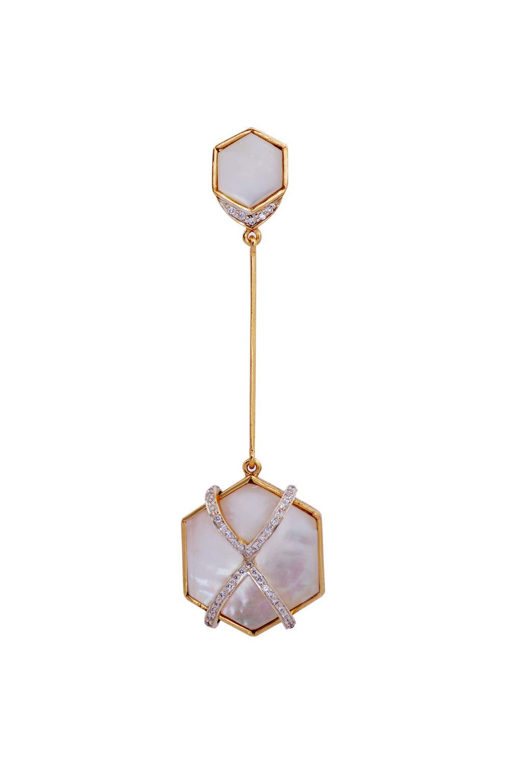 MOP Ribbon Drop Earrings