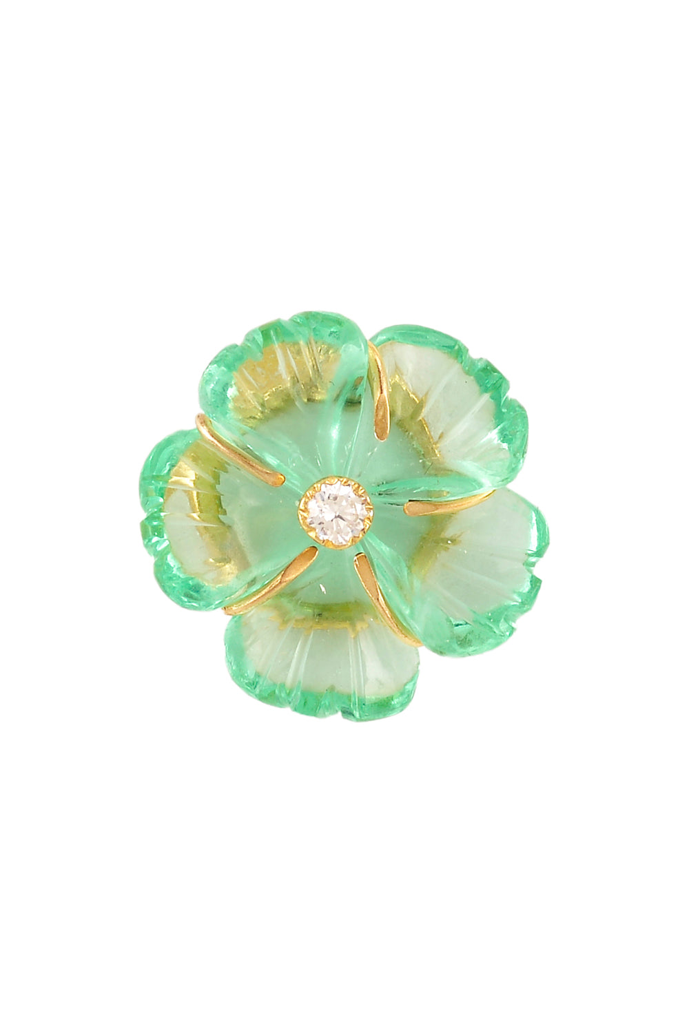 Mini Mint Green Floral Studs