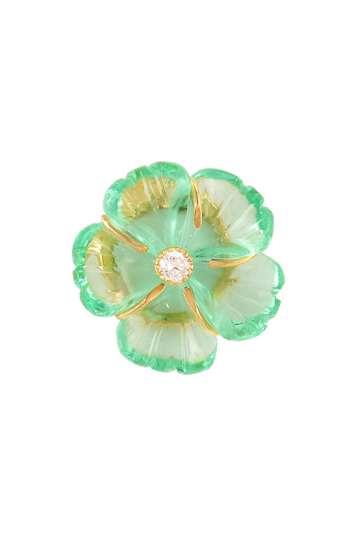 Mini Mint Green Floral Studs