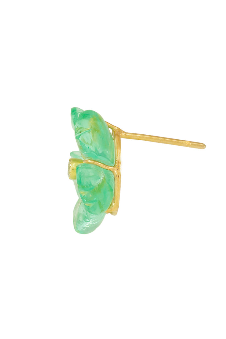 Mini Mint Green Floral Studs