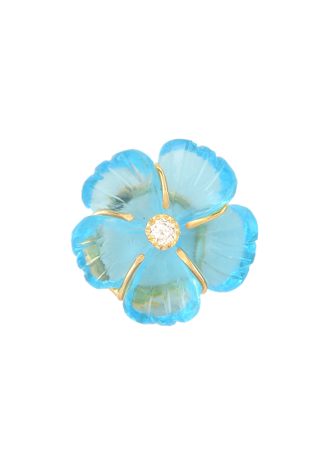 Sky Blue Mini Floral Studs