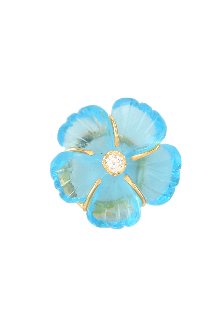 Sky Blue Mini Floral Studs
