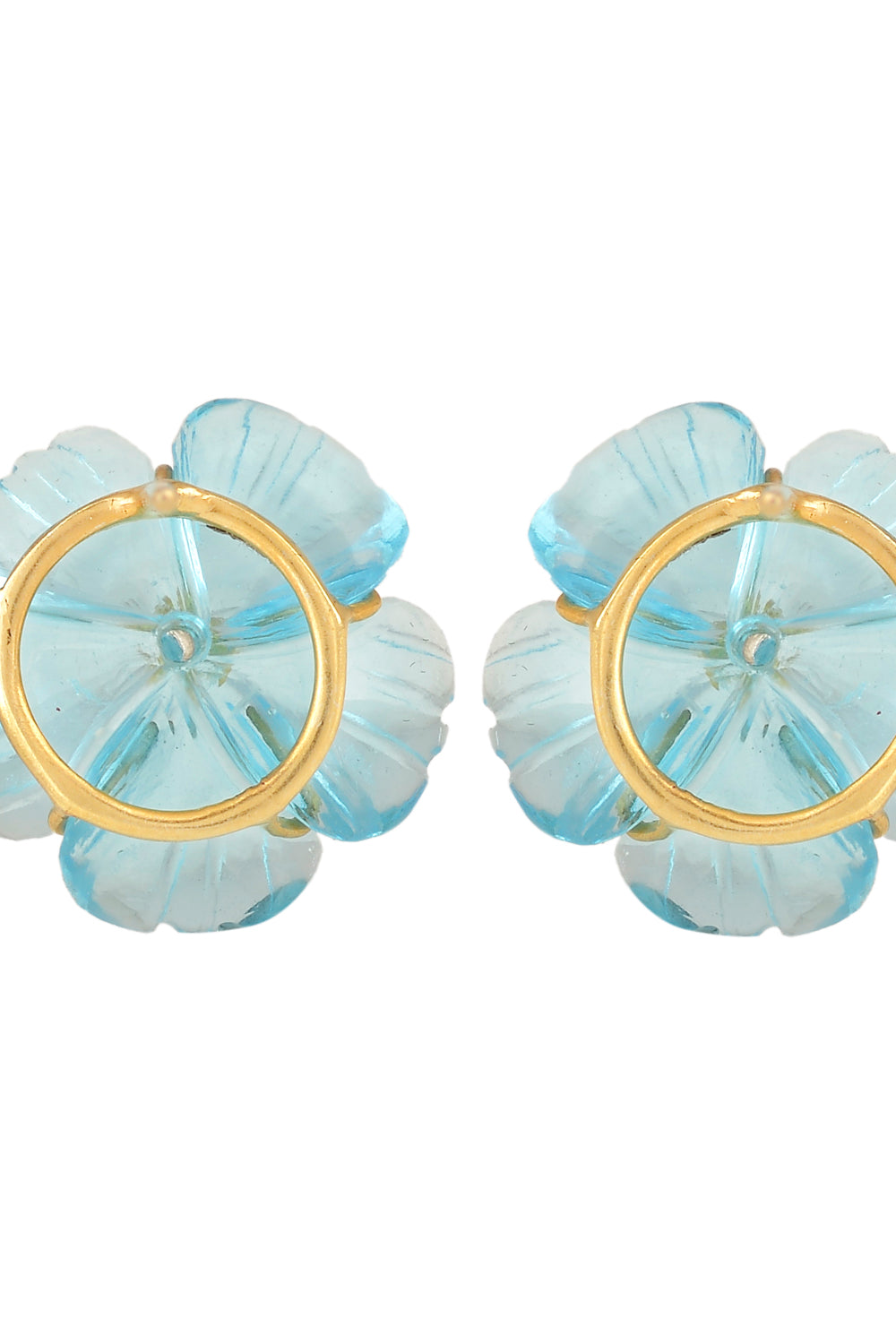 Sky Blue Mini Floral Studs