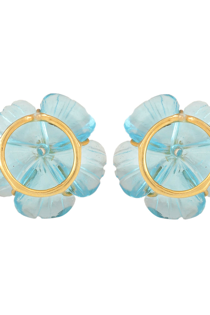 Sky Blue Mini Floral Studs