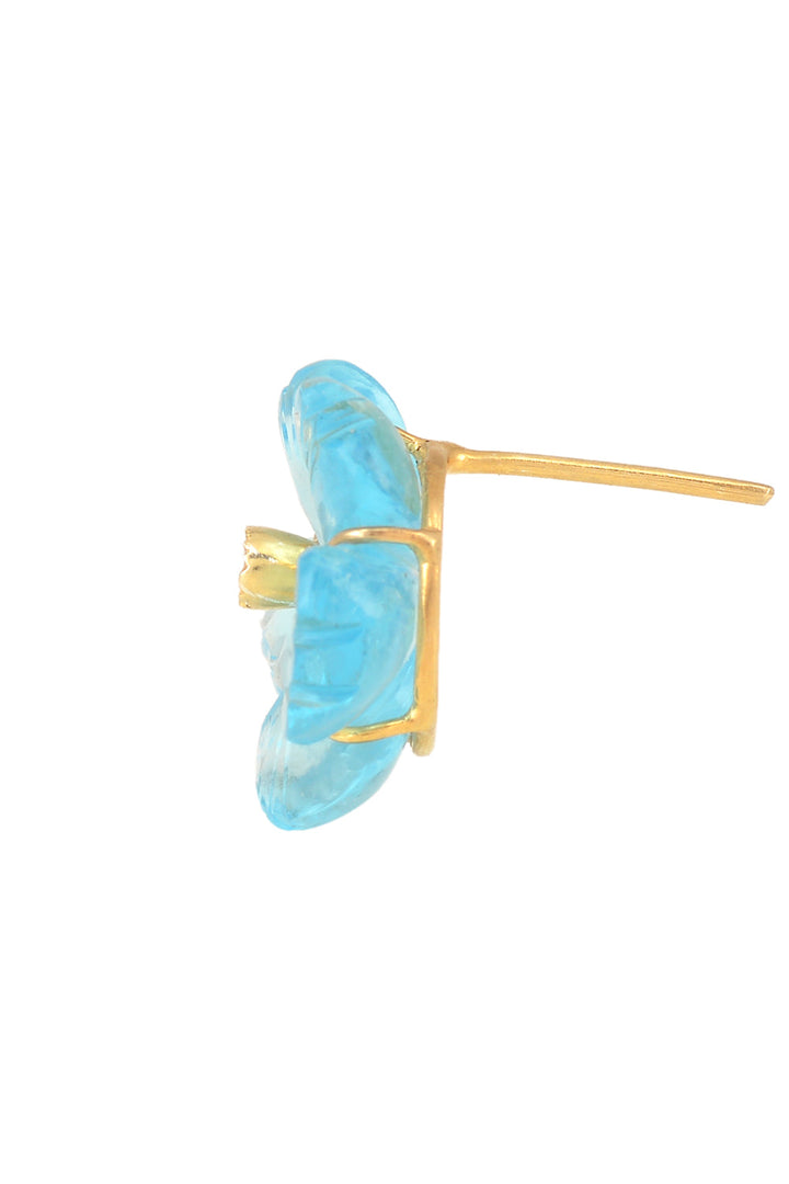 Sky Blue Mini Floral Studs