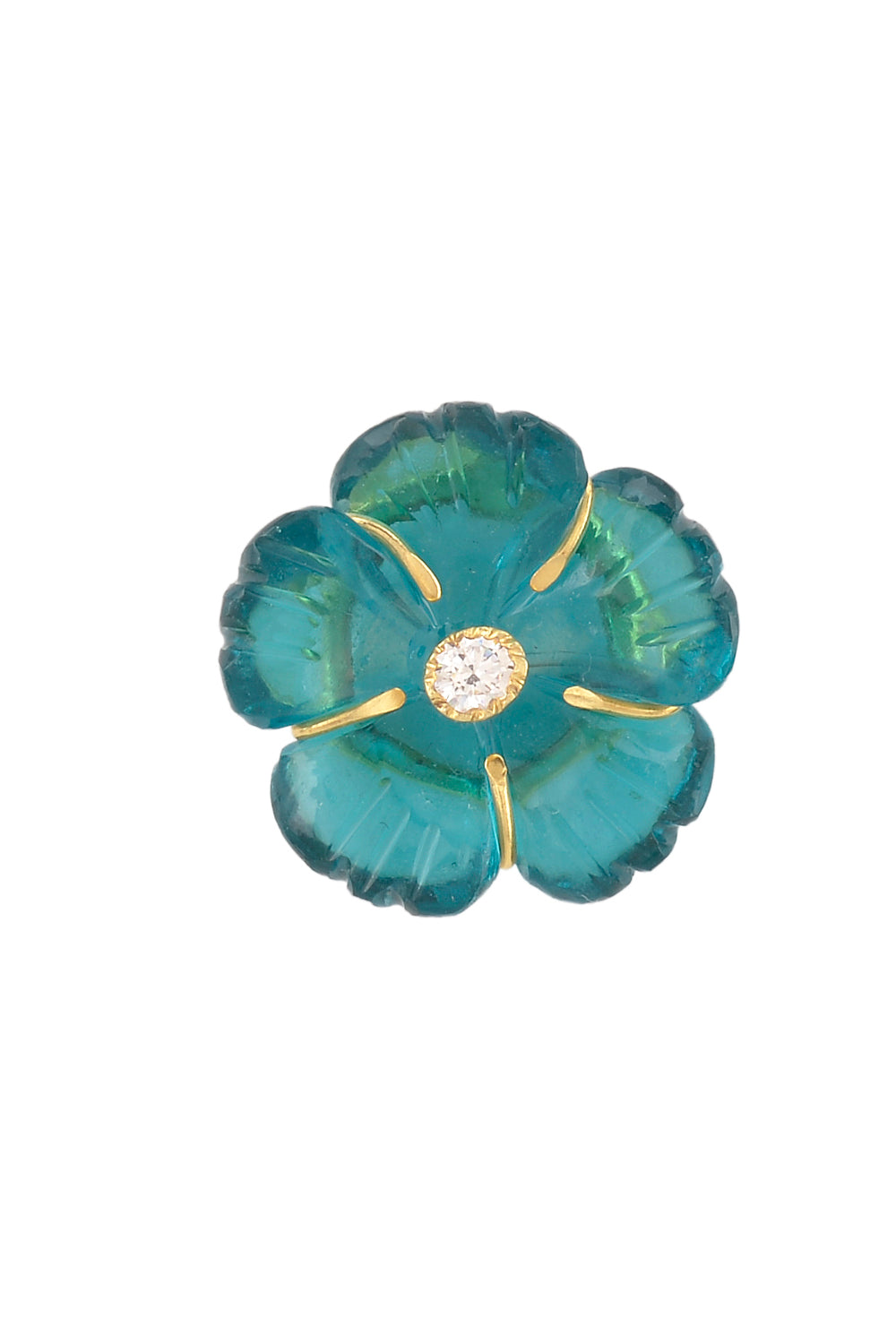 Mini Viridian Floral Studs
