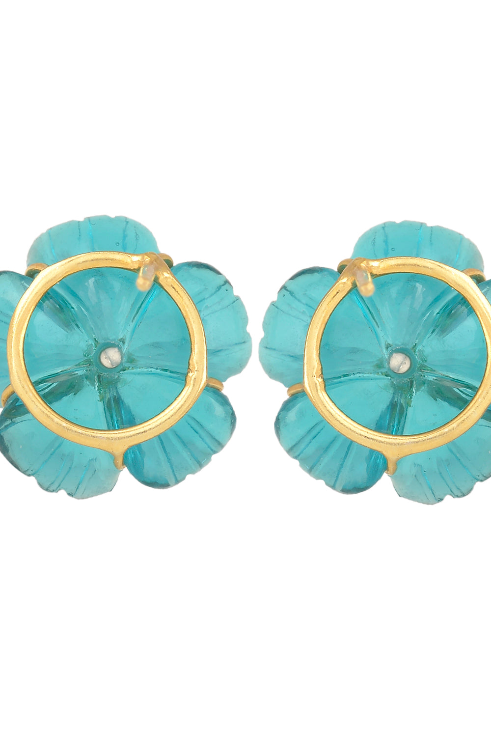Mini Viridian Floral Studs
