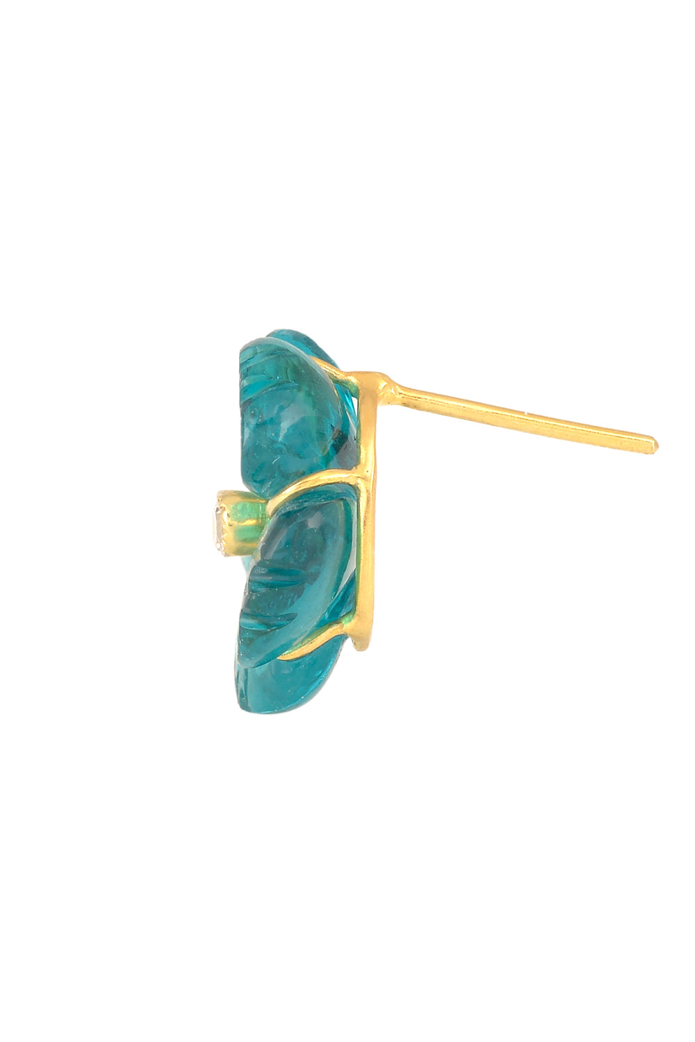 Mini Viridian Floral Studs