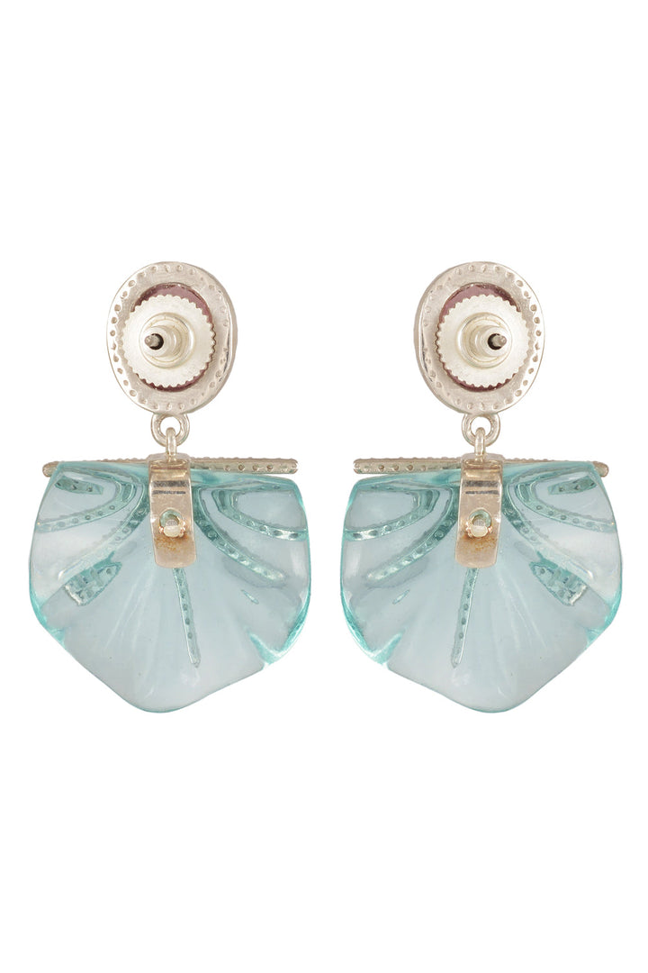 Mint Half Bloom Earrings