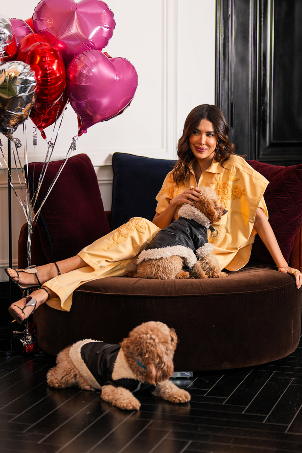 Mirela Denim Set In Yellow