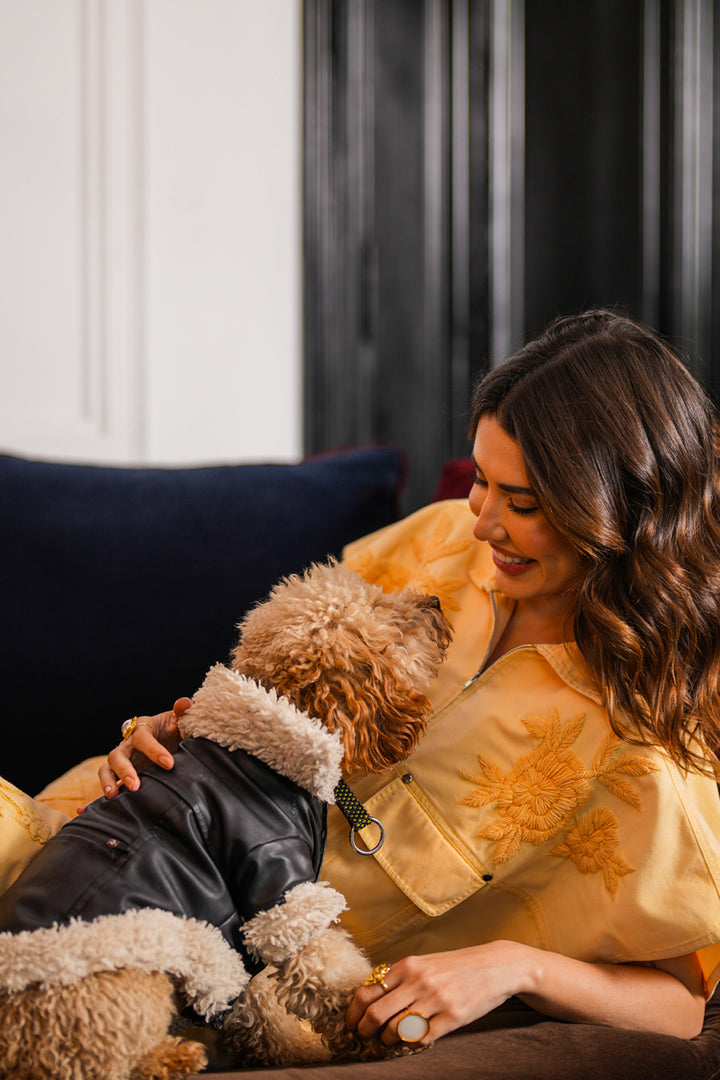 Mirela Denim Set In Yellow