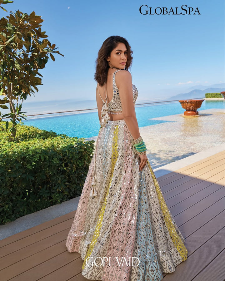 Mrunal Thakur in Ranjeeta Lehenga set