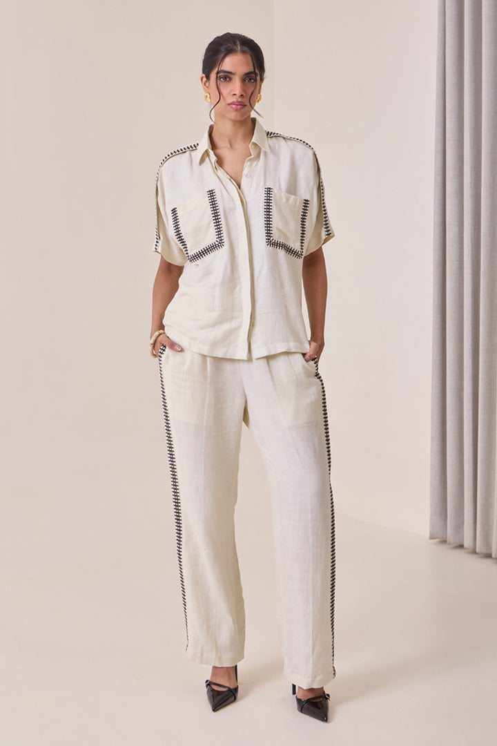 Linen Thread-Work Shirt