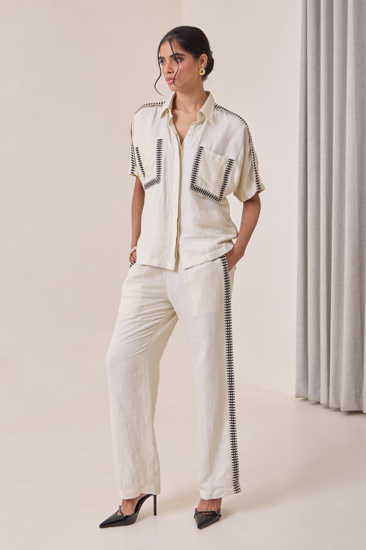 Linen Thread-Work Shirt