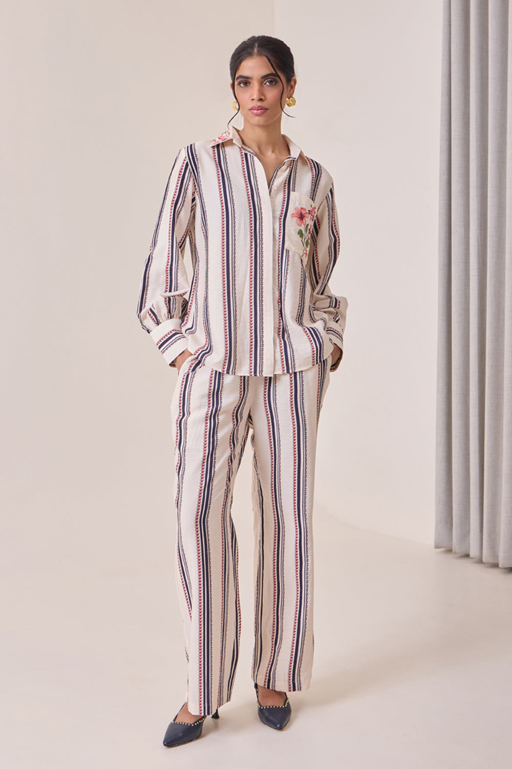 Creme Petal Pocket Shirt