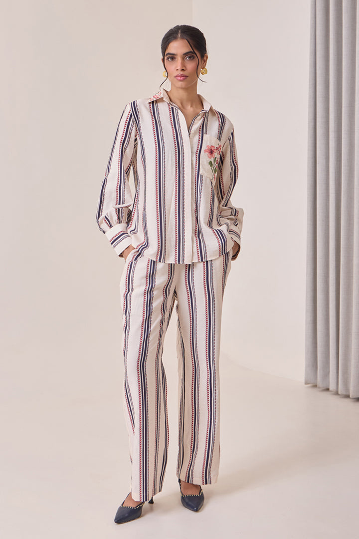 Creme Petal Pocket Shirt