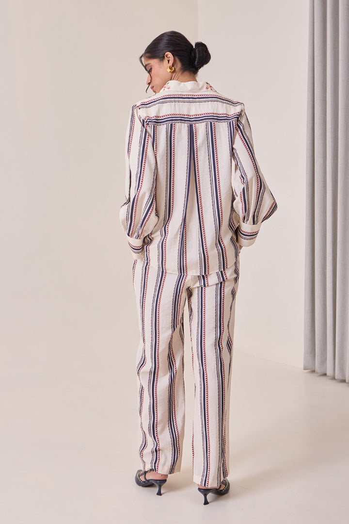Creme Striped Pants