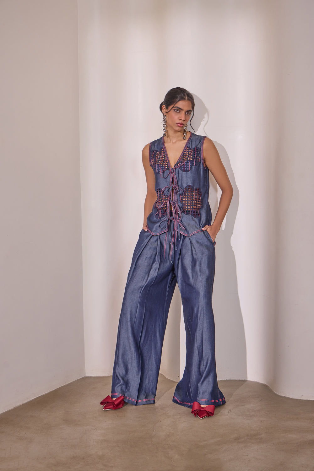 Denim Flared Pants