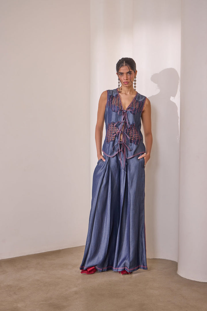 Denim Flared Pants