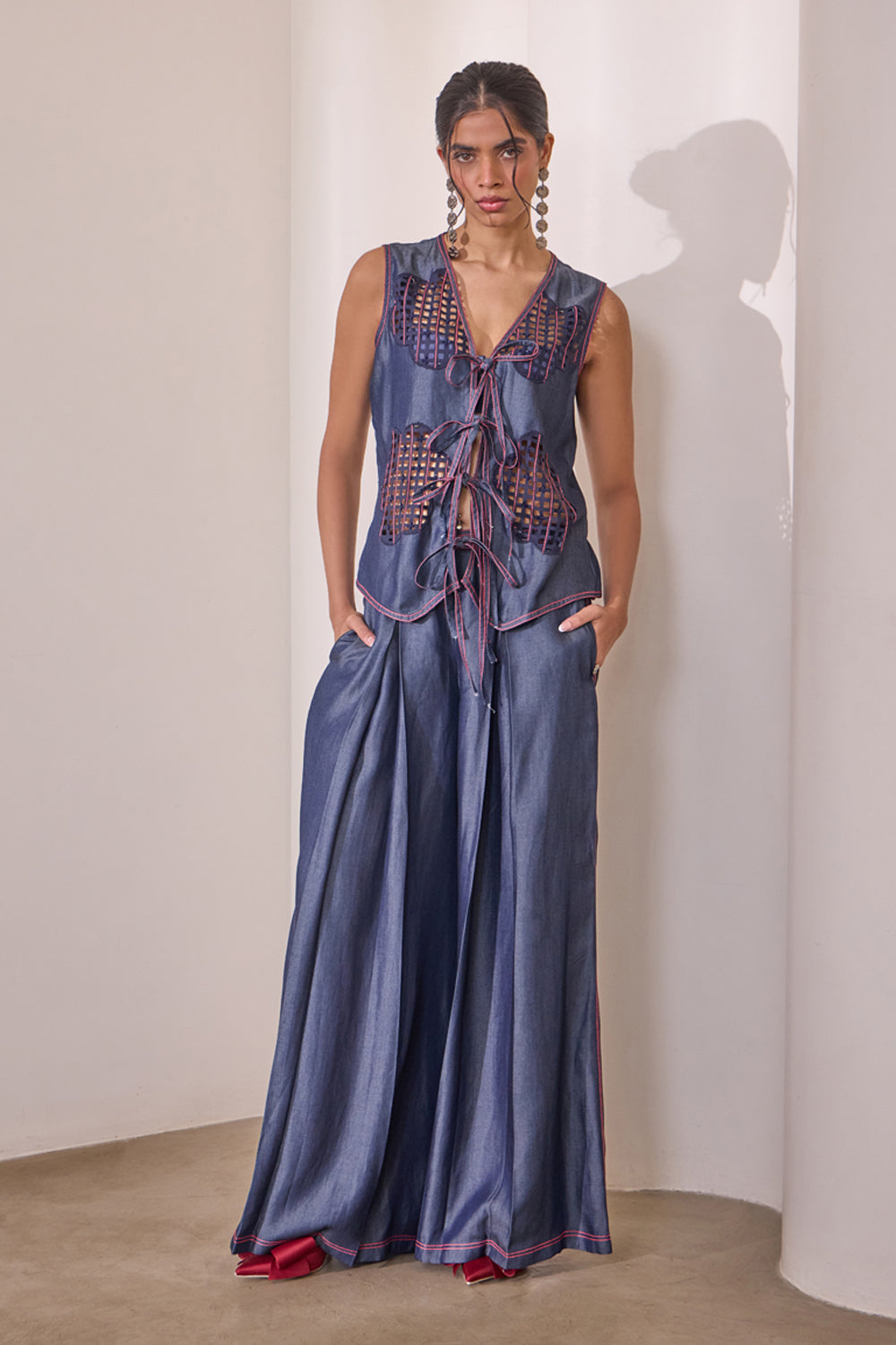 Denim Flared Pants