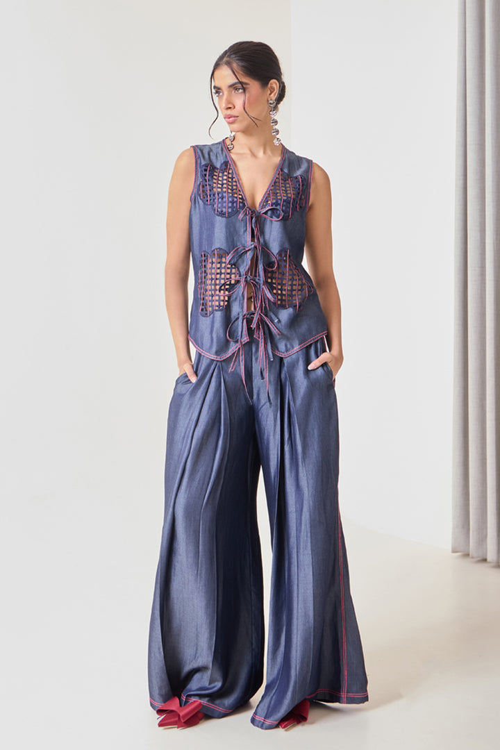 Denim Flared Pants