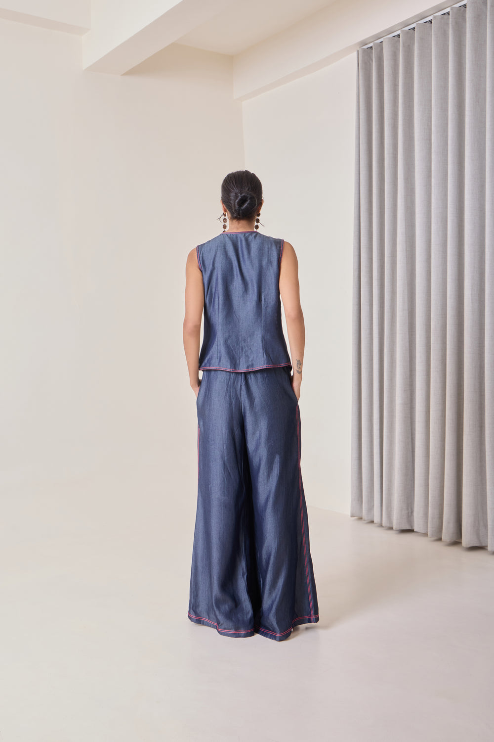 Denim Flared Pants
