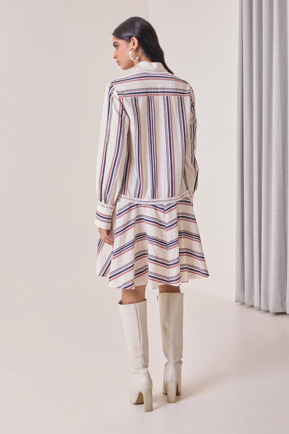 Creme Petal Shirt Dress