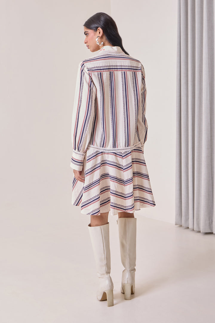 Creme Petal Shirt Dress