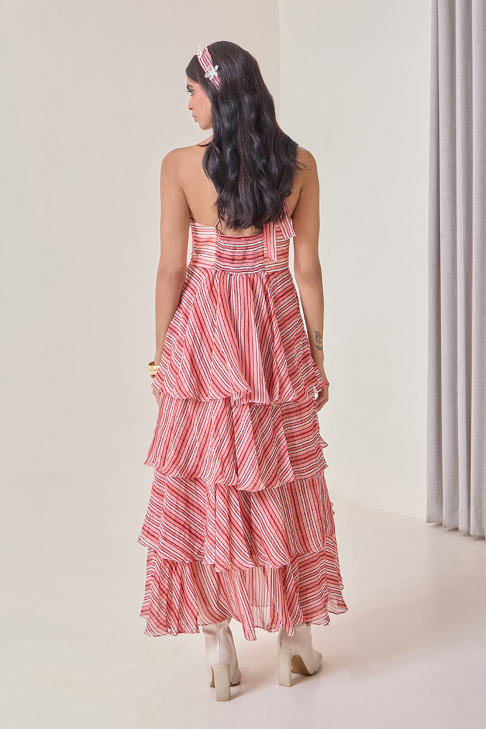 Plum Ruffled Maxi Dress