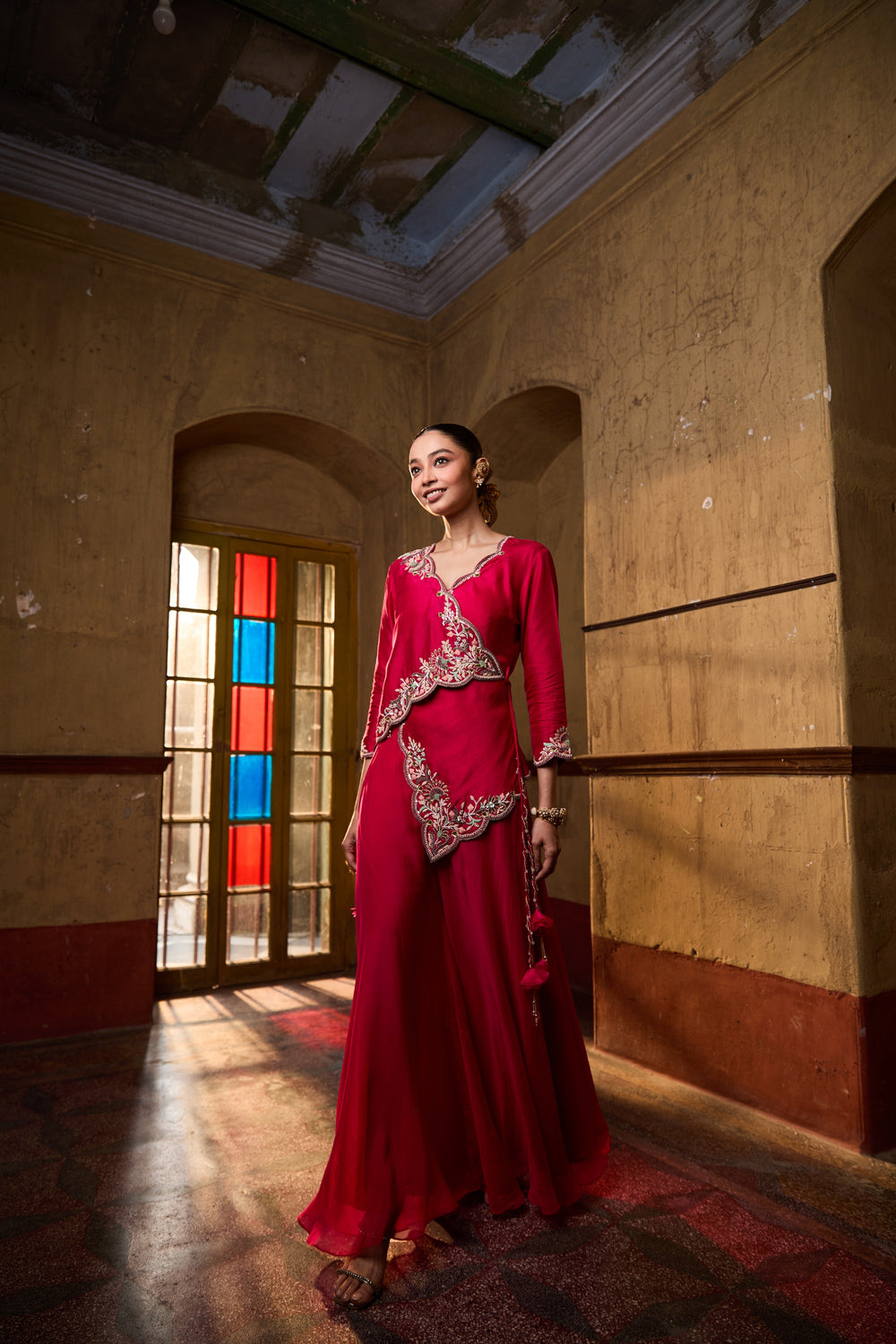 Flame Petal Set in Rani Pink