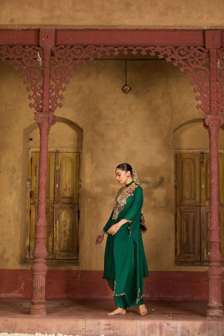 Raas Gulnaar Kaftan in Emerald