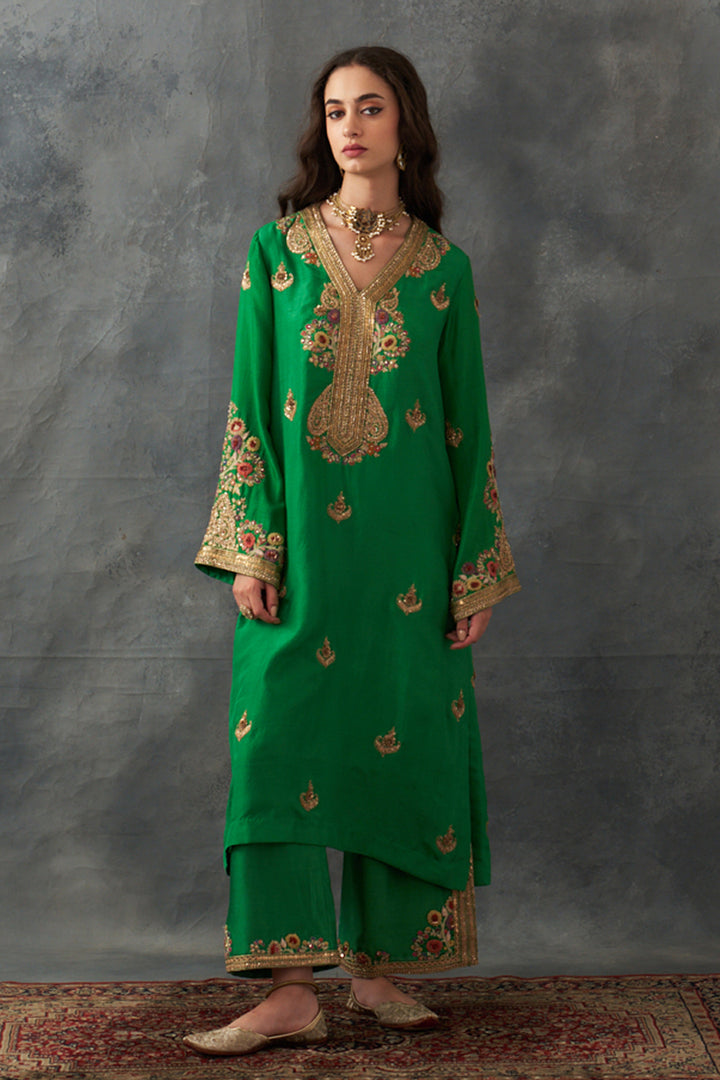 Green Kurta Set