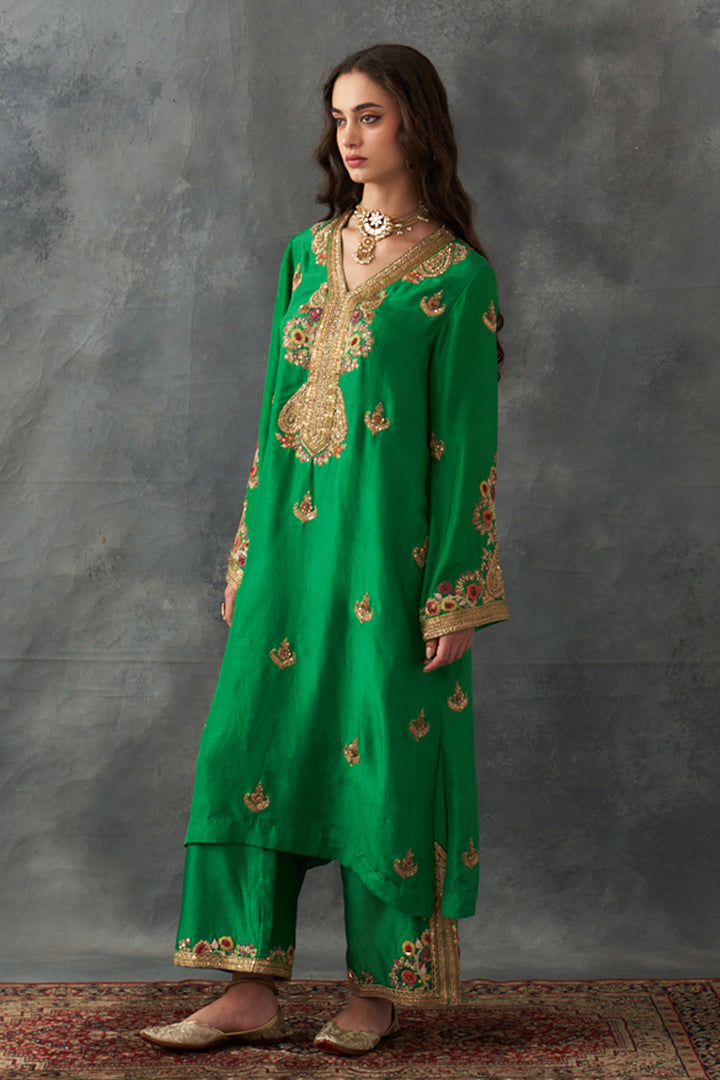 Green Kurta Set