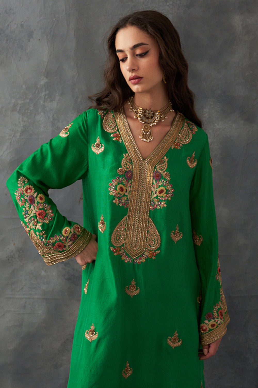 Green Kurta Set
