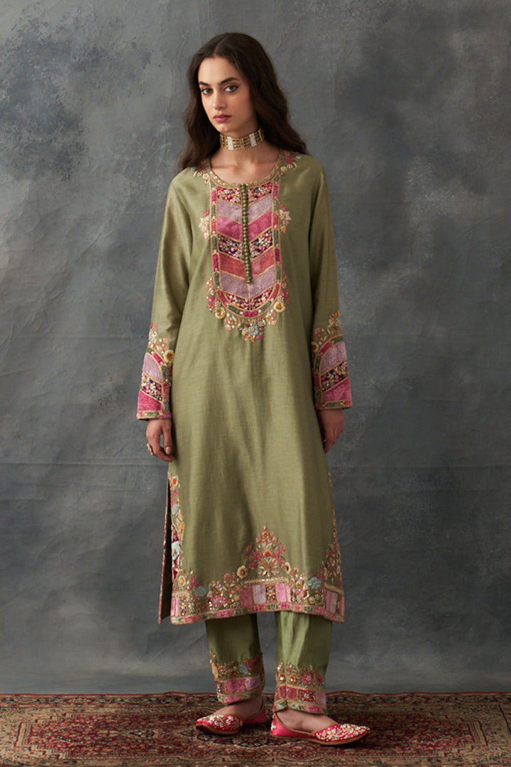Olive Kurta Set