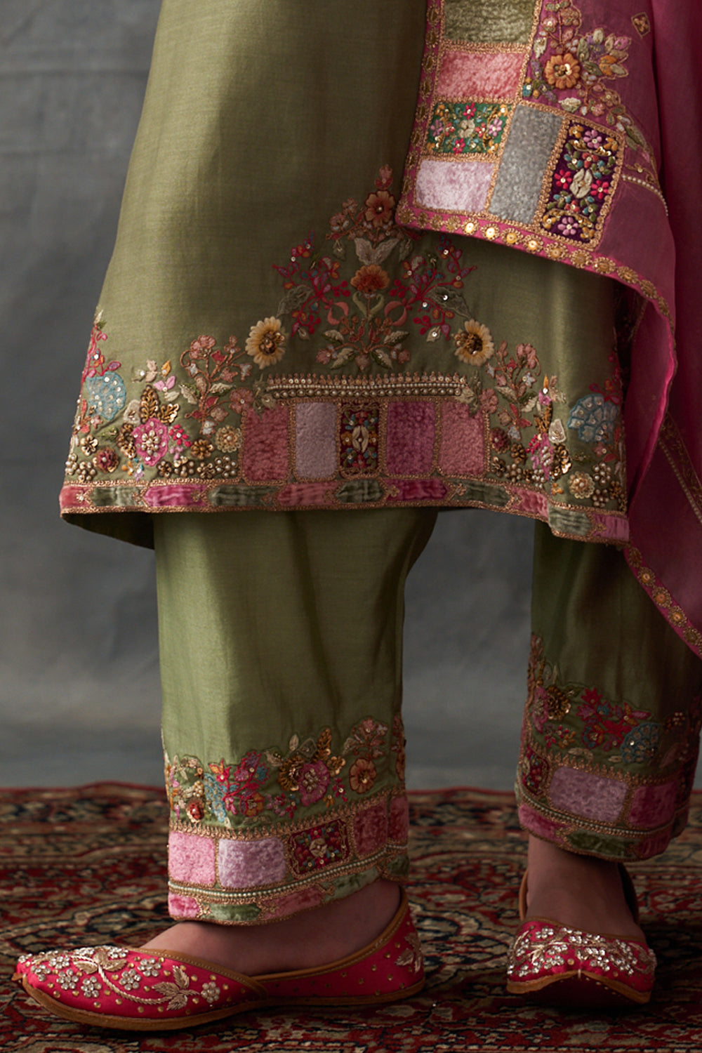 Olive Kurta Set