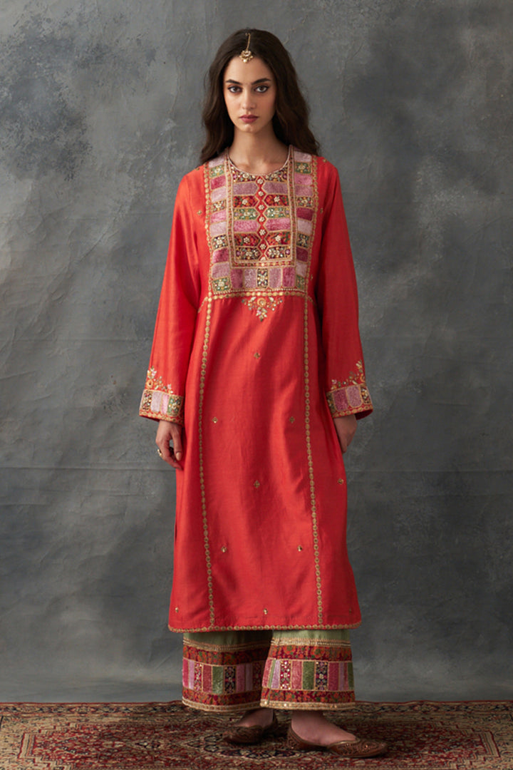 Rust Kurta Set