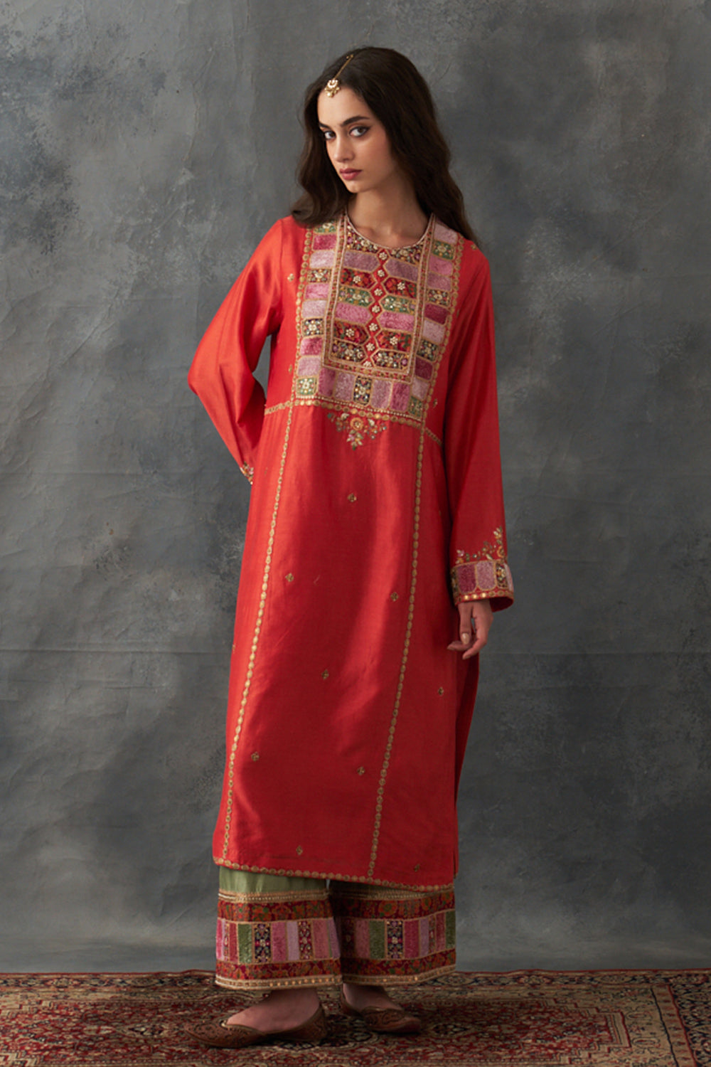 Rust Kurta Set
