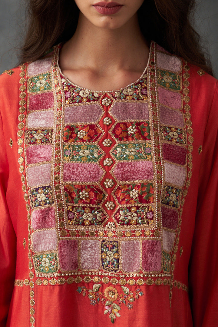 Rust Kurta Set