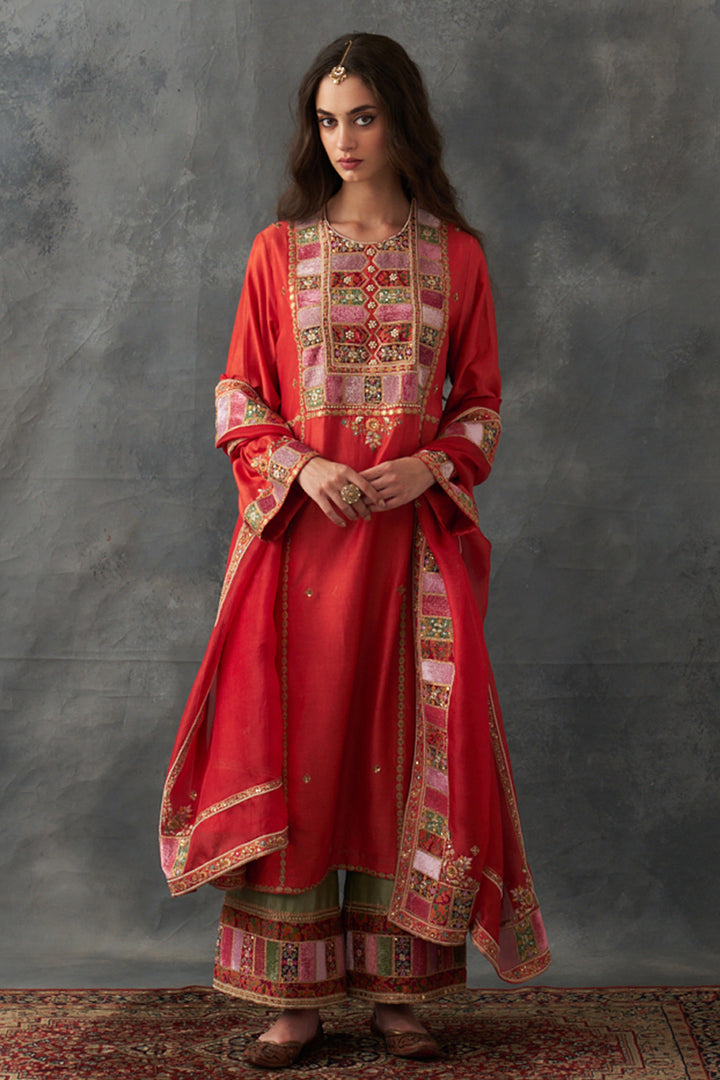 Rust Kurta Set