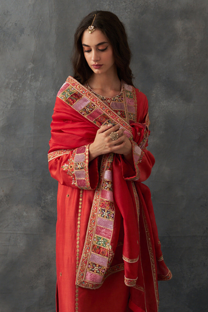 Rust Kurta Set