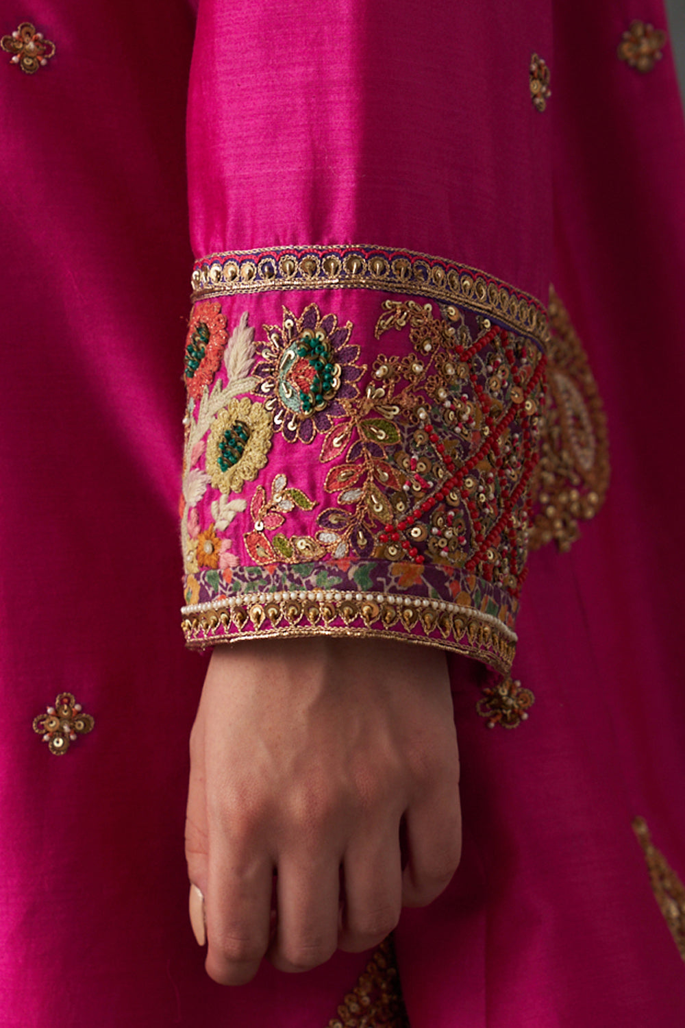 Fuchsia Pink Short Kurta Set