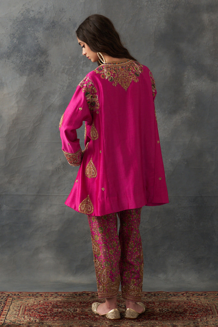 Fuchsia Pink Short Kurta Set