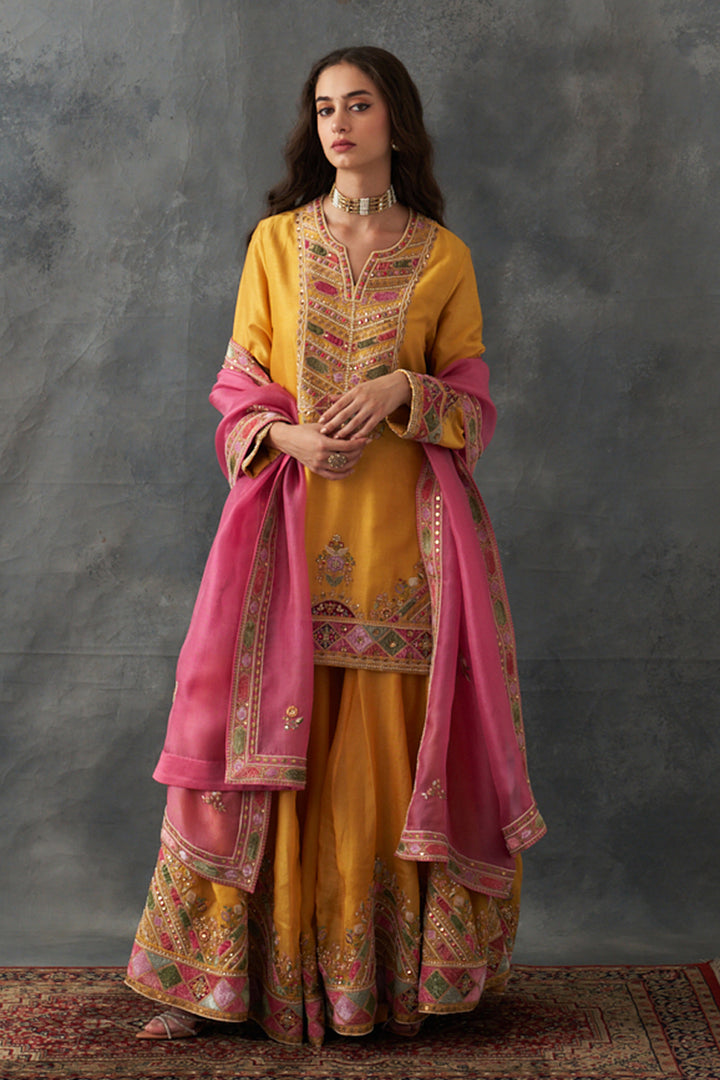 Yellow Sharara Set