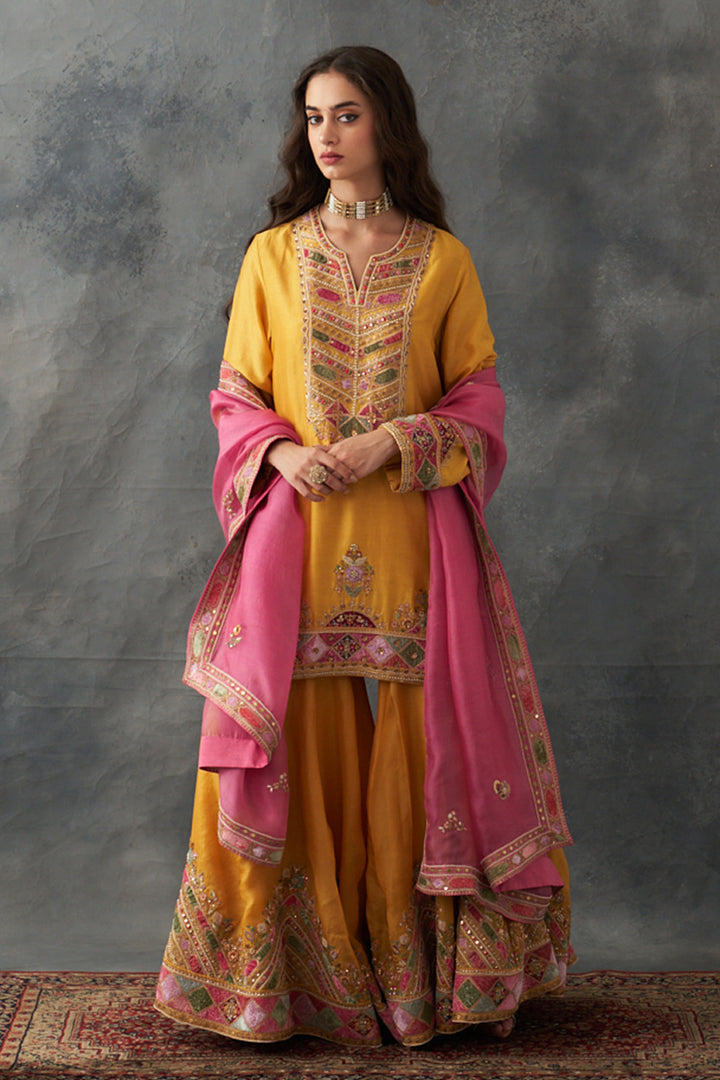 Yellow Sharara Set