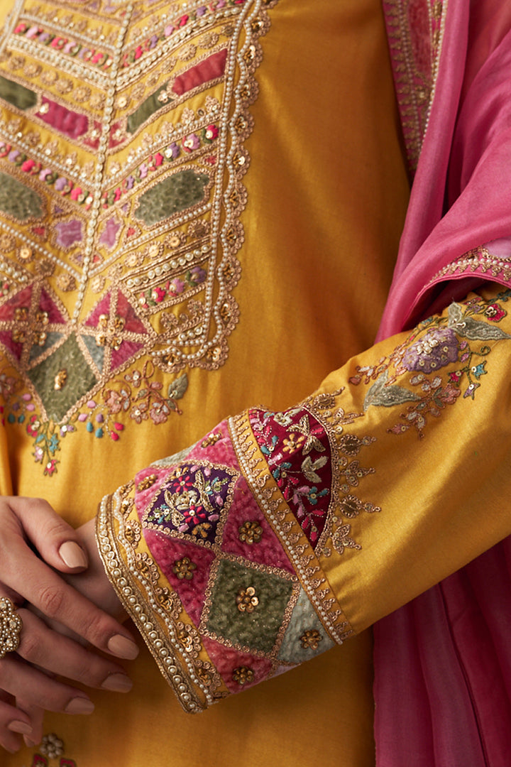 Yellow Sharara Set