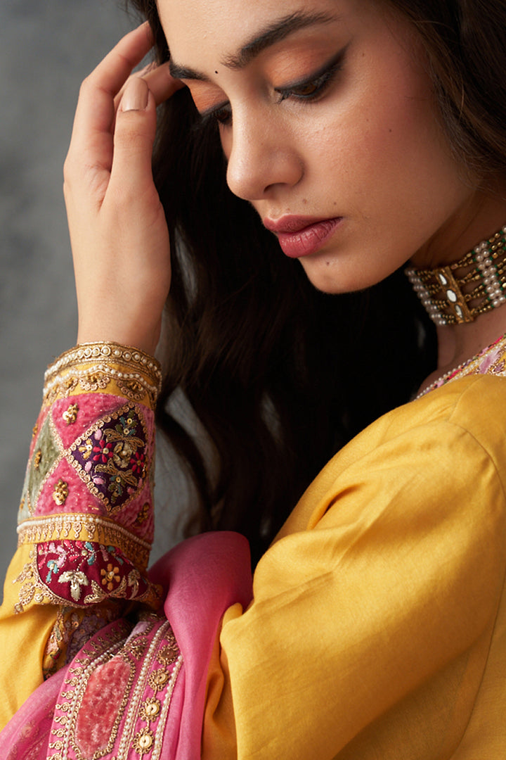 Yellow Sharara Set