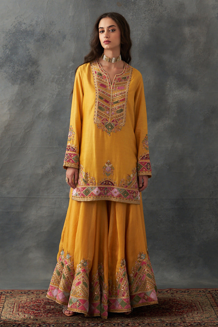 Yellow Sharara Set