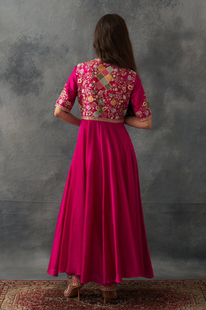 Fuchsia Pink Asymmetrical Kalidar Set